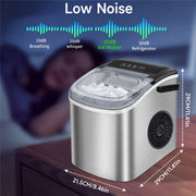 Electric Ice Maker 12Kg/24H 6 Minutes/9Pcs Ice Cubes Kitchen Appliances Electric Cubes Professional Ice Machine for Home Coffee