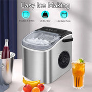 Electric Ice Maker 12Kg/24H 6 Minutes/9Pcs Ice Cubes Kitchen Appliances Electric Cubes Professional Ice Machine for Home Coffee