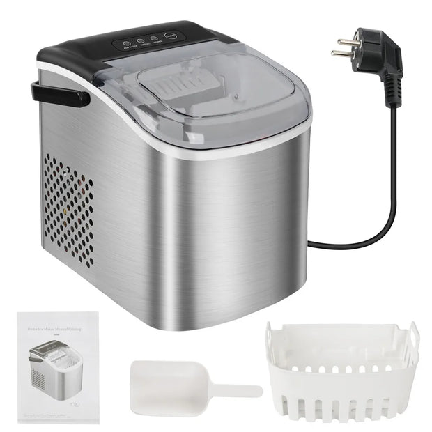 Electric Ice Maker 12Kg/24H 6 Minutes/9Pcs Ice Cubes Kitchen Appliances Electric Cubes Professional Ice Machine for Home Coffee