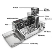 ITOP Automatic Mini Donut Machine 4 Rows Electric Frying Mini Doughnut Production Machine 6L Donut Maker