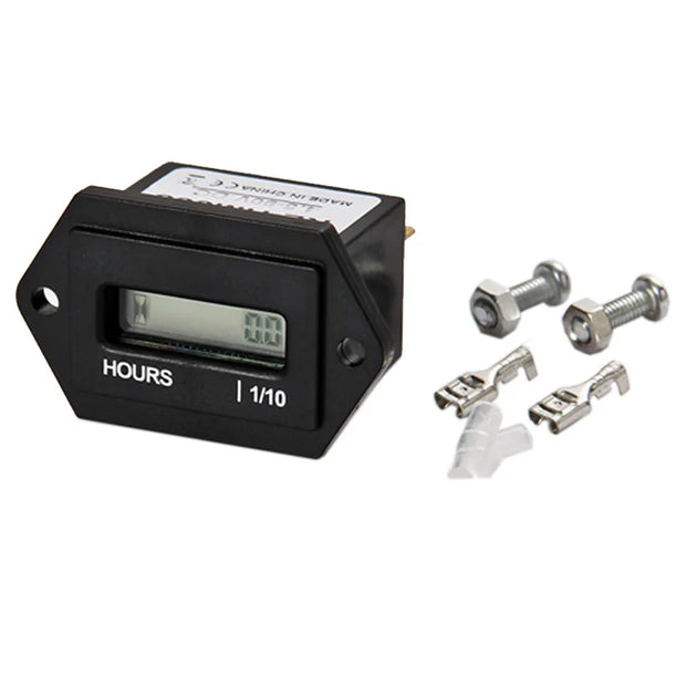 Digital LCD Hour Meter For Any Engine Marine Marine ATV Motorcycle Snowmobile Jet Ski Dirt Bike Scooter MotorbikePit Bike Tracto