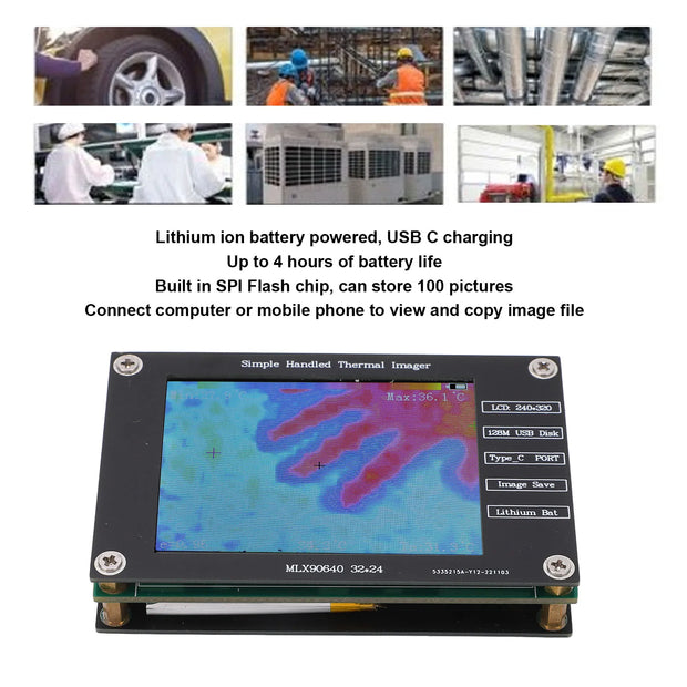 Digital Infrared Thermal Imager Digital Handheld Portable Multifunctional 2.8in LCD Screen