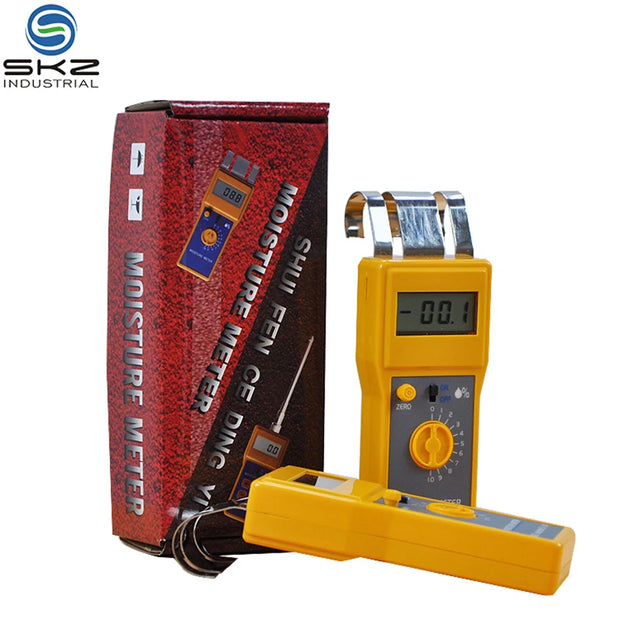 Digital Textile Moisture Meter Fast Measurement Garment Clothes Yarn Leather Humidity Sensor Potable Textile Work Hygrometer