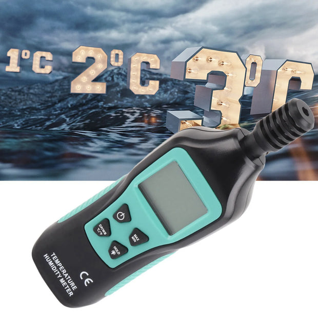Digital Hygrometer, Digital Thermometer Hygrometer Mini Temperature Meter LCD Display With Backlight Data Hold