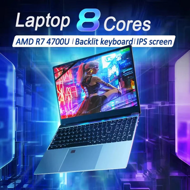 JX-S9 Gaming Laptop Computer AMD R7 4700U 15.6 inch Thin and light Laptop Windows 11 32GB DDR4 2TB Fingerprint unlock notebook