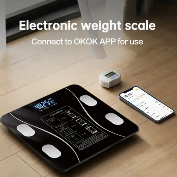 Digital bathroom scale-high-precision weighing scale, with large display screen, durable and sturdy structure,