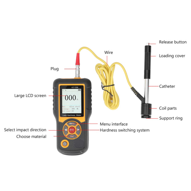 Digital Hardness Tester ABS High Accuracy Hardness Meter Durometer Scale with  Color Screen Digital Durometer Scale