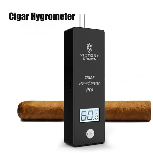 Digital USB Pocket Cigarettes Damp Detector Density Digital Smoking Humidity LCD Gadget Cigar Moisture Meter Tobacco Hygrometer