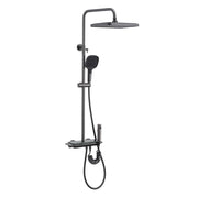 Luxury Smart LED Bathroom Showers Wall Mounted Four Function Thermostatic Rainfall Shower Set