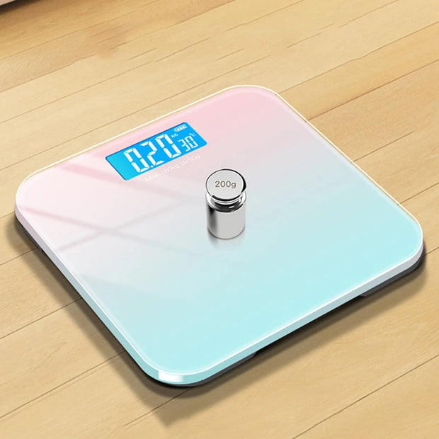 Digital Bathroom Scale 7 Styles Intelligent LCD Display High-Strength Weighing Scales with Temperature Feature Weight management