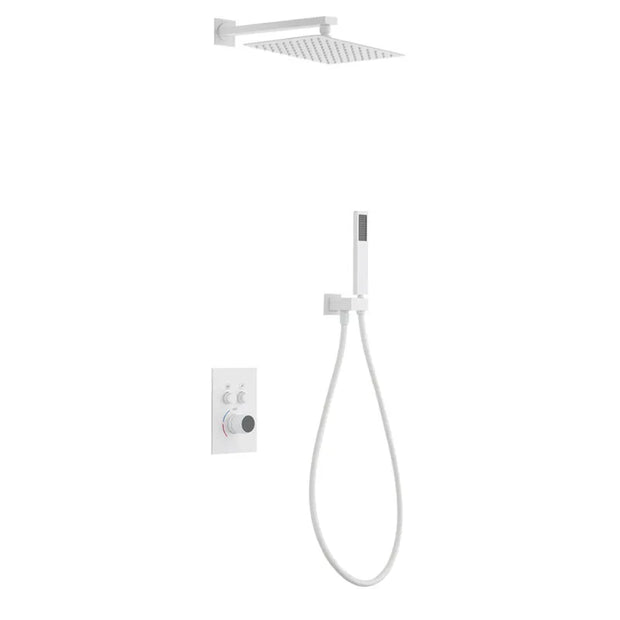 Digital Gunmetal gray white black Rain Shower Head Bathroom Brass Bath wall mounted Shower Set Wall Mounted faucet shower set